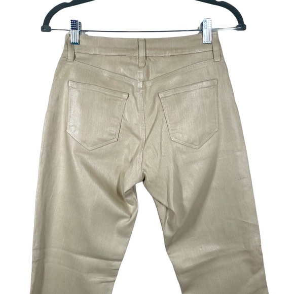 L'Agence Coated Sada High Rise Cropped Raw Hem Jeans (25) - Picture 5 of 10